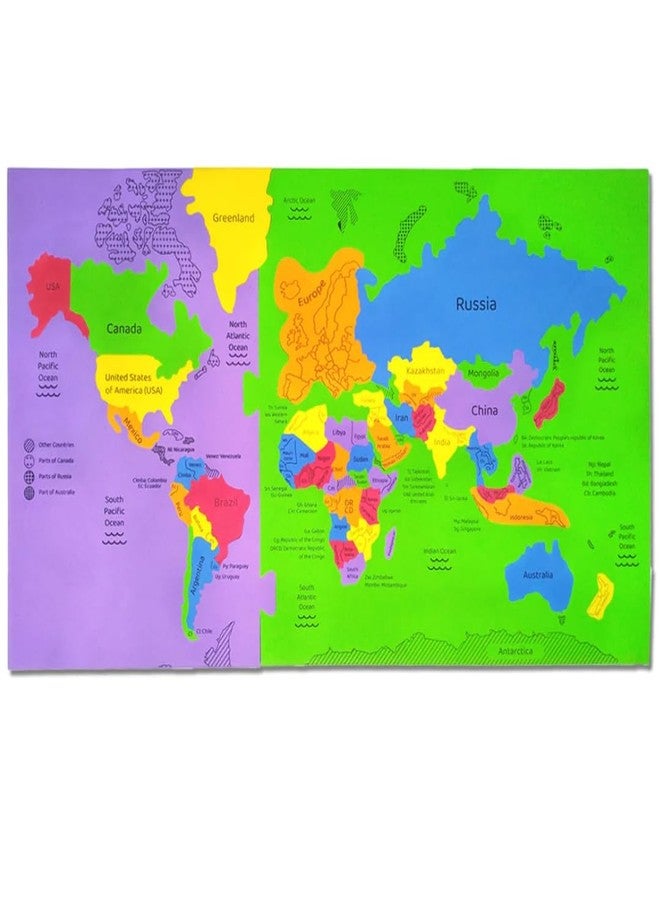 لعبة تركيب صور خريطة العالم للأطفال من ستوريو | لعبة تعليمية جغرافية للأعمار من 4 إلى 8 سنوات | هدية رائعة للأولاد والبنات | طريقة ممتعة لتعلم دول العالم | لعبة تركيب صور مونتيسوري